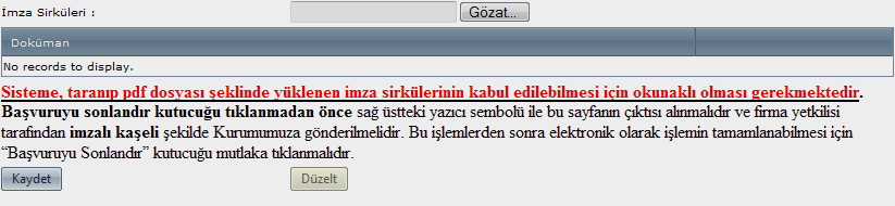 b) Şekil 20. Firma Bilgileri ve Firma Yetkilisi Bilgileri Değişiklik Ekranı.