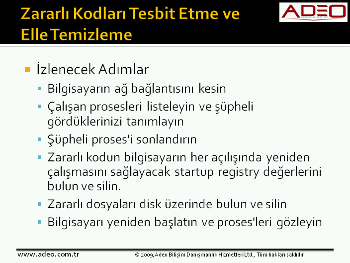 Zararlı Kodları Tesbit