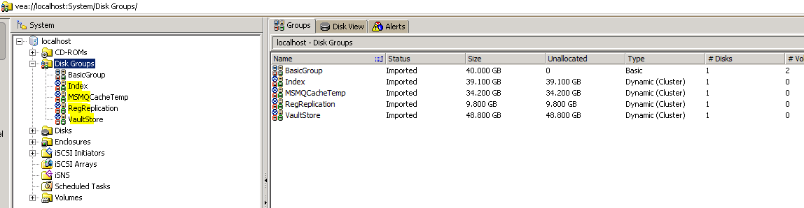 12 Harddisk0, sistem diskiniz. Ona dokunmayınız Harddisk1,2,3,4 iscsi target üzerinden paylaştırıp sunduğum disklerdir.