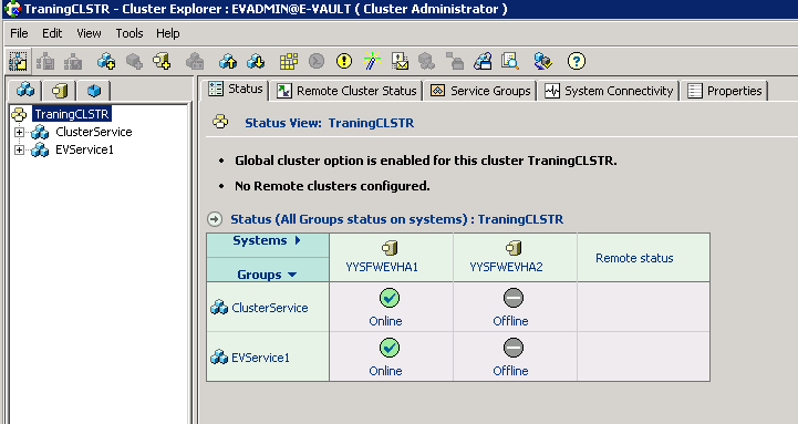 34 Üstte görüldüğü gibi cluster ip address resource una erişebiliyorum!