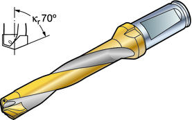 DLİK DLM Coromant Delta Coromant Delta 5 Dc Whistle Notch saplı Matkap çapı: 9,50-20,00 mm (,374-,787 inç) Delik derinliği: Delik toleransı: 5 D c IT9-10 Yüzey kalitesi: R a 2-4 μm (80-160 μ inç)