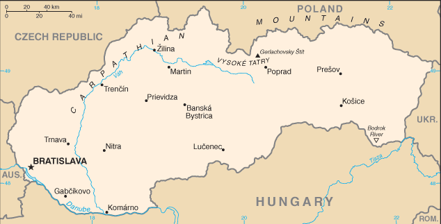 SLOVAKYA ÜLKE NOTU & MAKİNE VE AKSAMLARI DIŞ TİCARETİ Slovakya, kuzeyde Polonya, kuzeybatıda Çek Cumhuriyeti, batıda Avusturya, güneyde Macaristan ve doğuda Ukrayna ile komşudur.