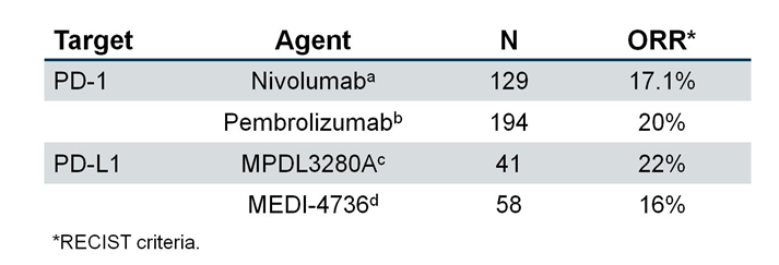 Anti-PD1 ve Anti-PD-L1 Monoterapi Heavily Pretreated İleri Evre NSCLC Faz 1 Çalışmalarda Etkinlik