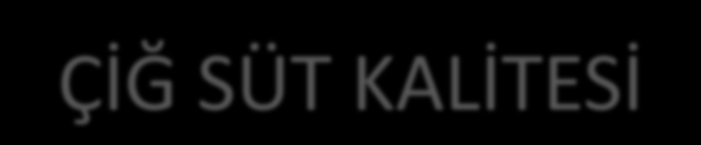 ÇİĞ SÜT KALİTESİ 2007-2014 Süt ve Süt Ürünleri Dış Ticareti ($) Hayvansal Gıdalar İçin Özel Hijyen Kuralları Yönetmeliği nde yer alan çiğ süt kriterleri (toplam bakteri, somatik hücre sayısı) belli