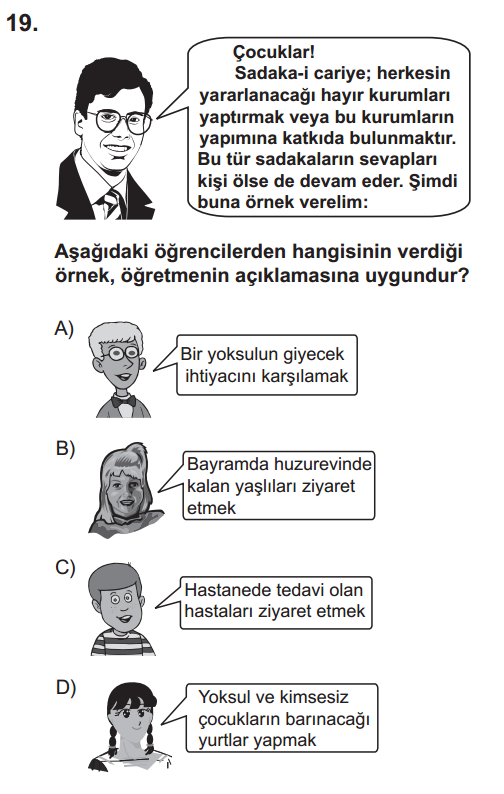 ----------- --------------------------------------------------------------------------------- 107. Aşağıdaki ibadetlerden hangisi yapılışı yönüyle diğerlerinden farklıdır?