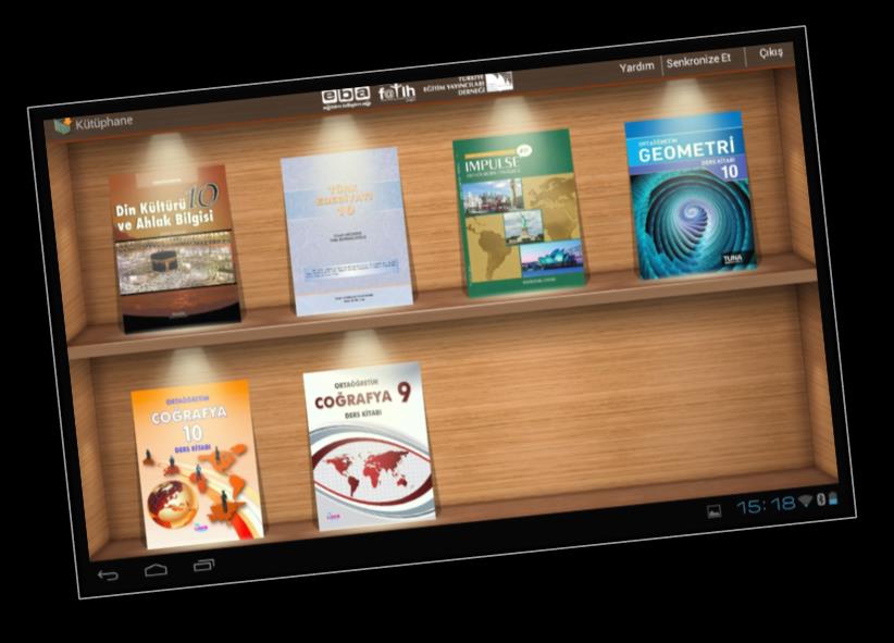 Z-kitap Z-Kitapların kullanımı için 3 ayrı uygulama geliştirilmiştir. 1. EBAReader 2. MorPlay 3. Adobe Viewer EBAReader'da, özel yayınevlerine ait 9 ve 10.