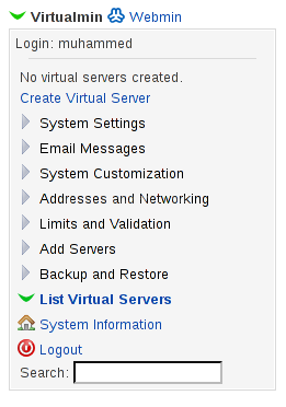 Yeni bir web sitesi tanımlamak, FTP ve Email ayarlarını ayarlamak için yapılması gerekenler Öncelikle Sol Menüden Create Virtual Server(Burdaki Virtual server ifadesi sizi yanıltmasın Reseller gibi