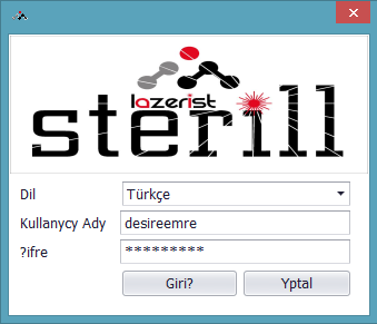 BAŞLATMA Bilgisayarınızdan LazeriSterill ikonuna çift tıklayınız. Başlamadan önce kendinize uygun olan konfigürasyonu yapmanız gerekir.