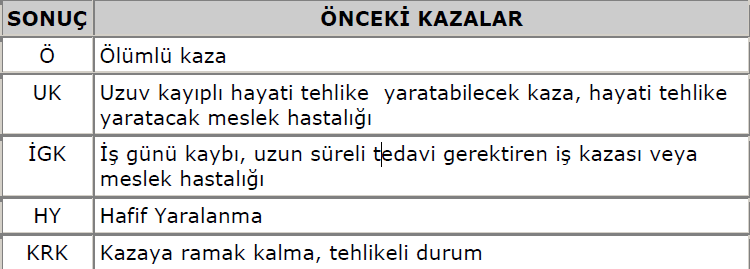 8.7. Risk Değerlendirme Karar Matrisi ( Risk Assessment