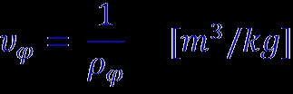 ÖZGÜL HACİM Özgül hacim yoğunluğun tersi olup; denklemi ile ifade edilebilir.