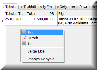 8- Kullanıcılar Arası Görev Bildirimi Hukuk Partner kullanıcısına yapılmış bir görev ataması olması durumunda göreve ilişkin bildirim, bu kutucuğa yandaki şekildeki gibi gelecektir Buna göre yandaki