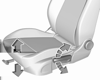 Koltuklar, Güvenlik Sistemleri 49 Koltuk üst baldır desteğini ayarlayın, koltuğun köşesi ile diz çukuru arasında iki parmak kadar bir mesafe kalmalıdır.