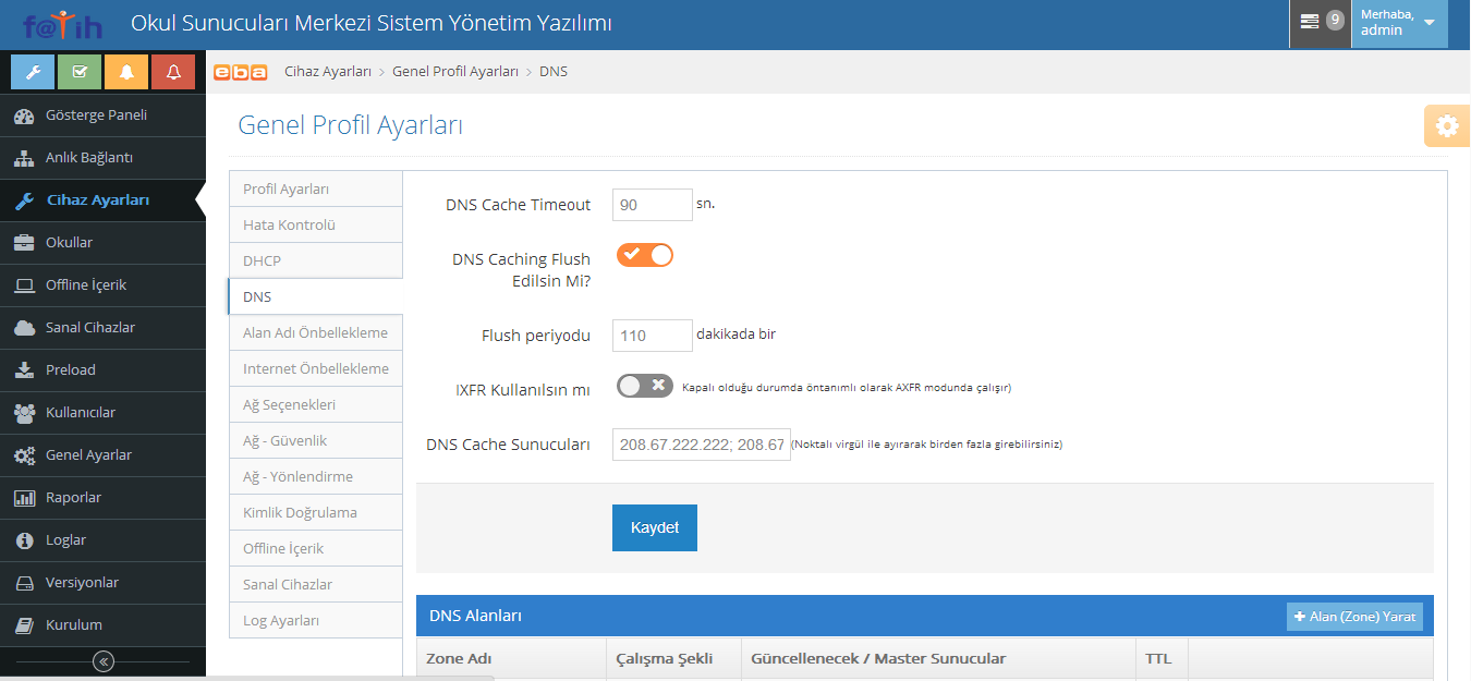 DHCP Pool u tanımlarken, Leasing Time Saniye cinsinden girildiği unutulmamalıdır.