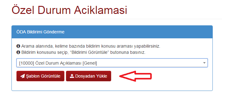 7- Tablolu ÖDA bildirimlerinde tablolara satır açmak için tablonun sağ tarafında bulunan işaretine tıklanması gerekmektedir.