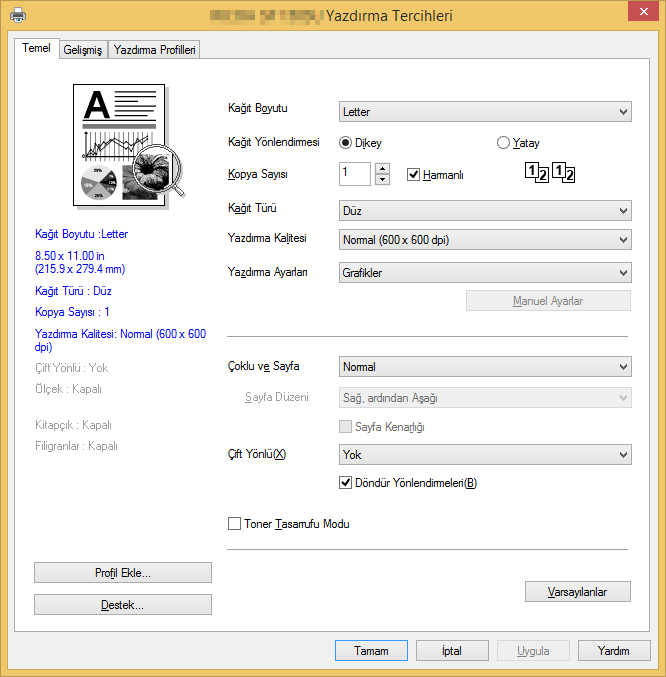 5. Sürücüler Windows'ta Kullanılan Sürücüler Aşağıdaki örnek, Windows 7 ile yazdırmayı örnekler. Fiili işlem, kullanılan yazılıma göre farklılık gösterebilir.