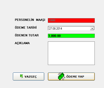 Bu bölümde personel bilgileri ile ilgili değişiklikler yapabiliriz. DEĞİŞİKLİKLERİ KAYDET butonuna tıklayarak bilgileri güncelleyebilirsiniz.