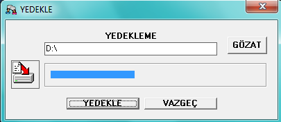 KOPYALA VE DEĞİŞTİR En son almış olduğunuz yedek dosya yerine şimdi almış olduğunuz dosya kaydedilir. Eski dosya hafızdan silinir. KOPYALAMA Almış olduğunuz yedek dosyası hedef klasöründe saklanır.