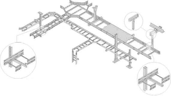 Resim 2.87: Kablo merdivenleri ile yapılmıģ bir tesisat Resim 2.