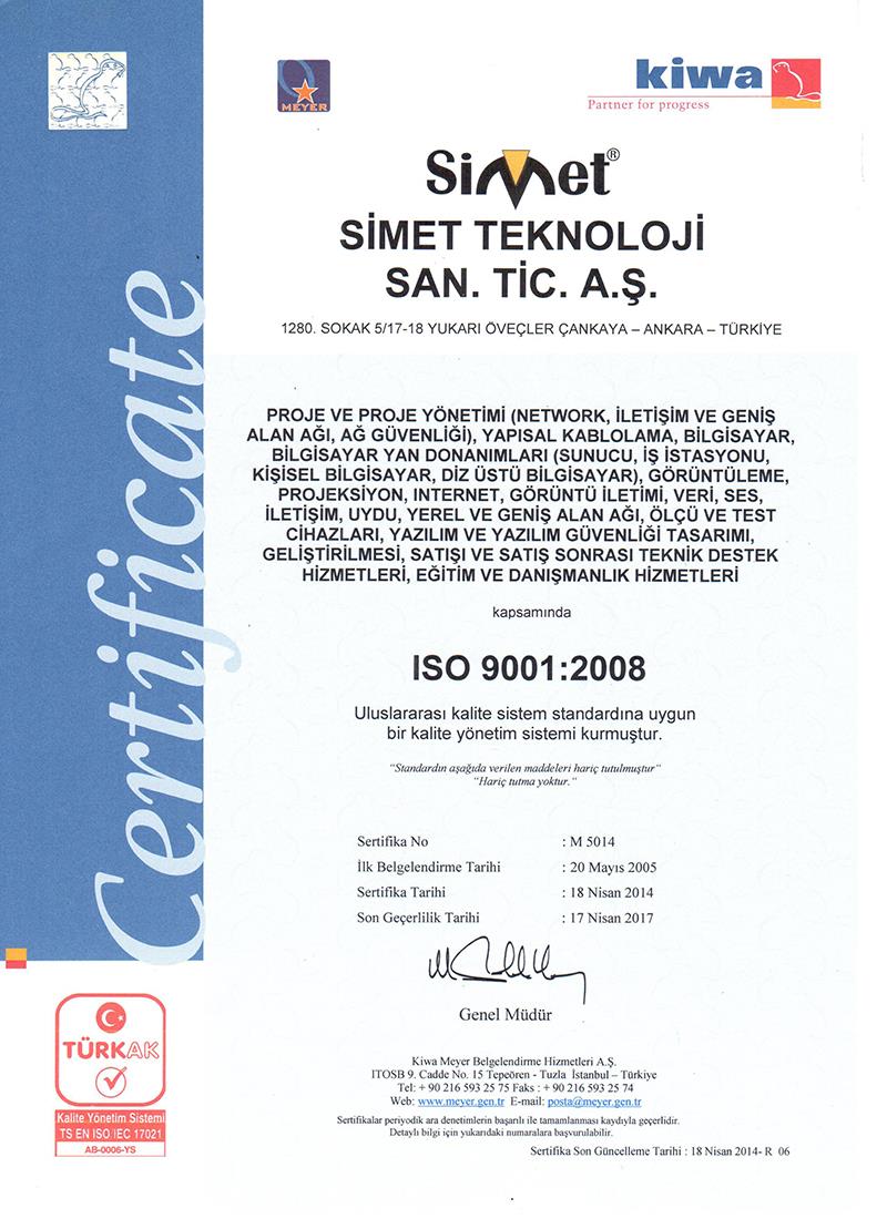 2000 yılında alınan ve daha sonra her yıl güncel olarak denetlemeleri gerçekleştirilen kalite yönetim sistemi ile şirket faaliyetlerinde kalite ve standardizasyon hep önde olmuştur.