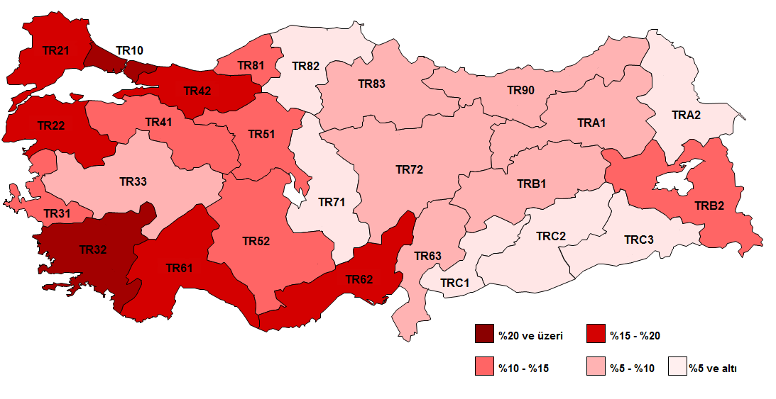 HKFE ve BÖLGESEL GELİŞMELER 2016 yılı Ocak ayına ilişkin 26 düzey 5 bazındaki hedonik konut fiyat endekslerinin yıllık yüzde değişimleri yukarıda verilmektedir.