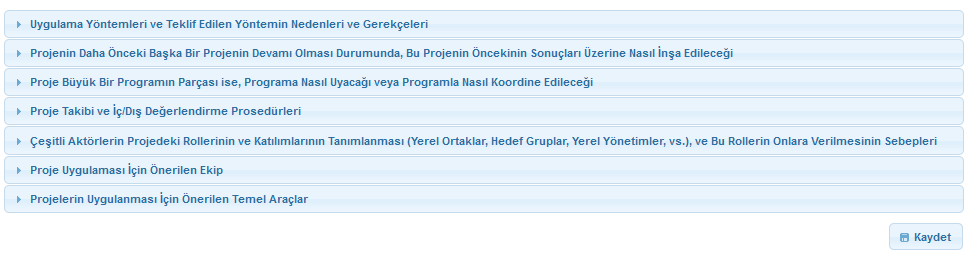 KAYS-PFD YE PROJE TEKLİF GİRİŞİ PROJE