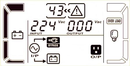 Arıza durumu Tanım UPS te arıza oluştuğunda LCD panelde hata mesajı gösterilir. LCD gösterge 3-8.