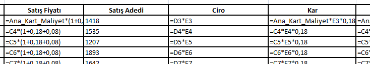 Şekil 15. Formüllerin Gösterilmesi Simge seçildiğinde şekil 173 te görülen menü karşımıza çıkacaktır. Şekil 16.