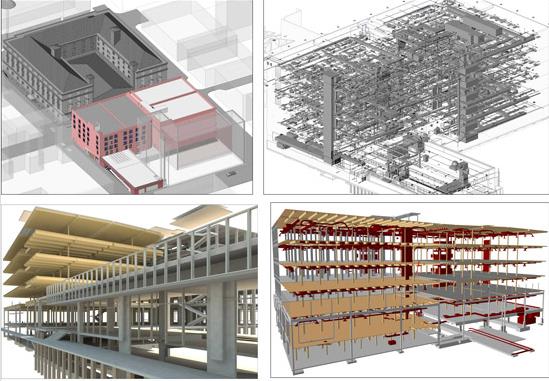 BIM temel bileşenleri Görünümler Revit : Modelin farklı görünüm seçeneklerine göre