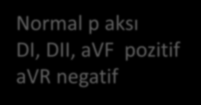 Normal p aksı DI, DII, avf