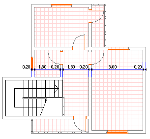 22. ÖLÇÜ ve KOT EKLEMEK 3-Ölçülendirilecek duvarlardan geçen bir çizgi çizilir (Bu çizginin duvarlara dik olması beklenir).