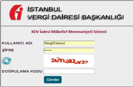 Bu ekrana girilen bilgi başvuru sahibinin e-posta adresine gönderilecek ve aynı zamanda başvuru sahibinin kullandığı Başvurularım Ekranı