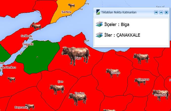 üzerinde bir noktaya tıklanır.