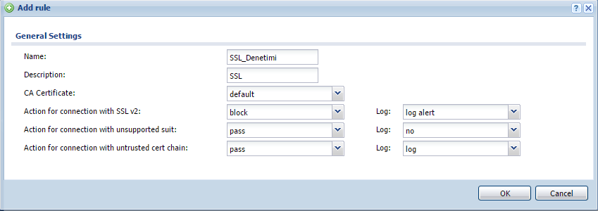 1. SSL Inspectionprofilinin oluşturulması 2. SSL Inspectionprofilinin uygulanacak kişi veya gruplar ile ilişkilendirilmesi 1.