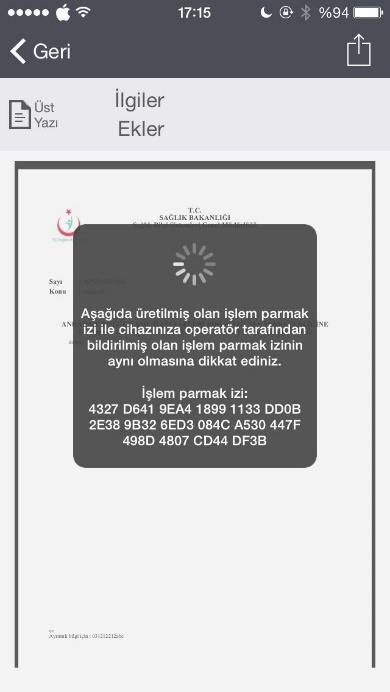 Evet seçeneğini seçtikten sonra karşınıza Şekil 10 daki gibi gelen açıklama alanına red nedeninizi girerek Devam a tıkladığınız takdirde işlem gerçekleştirilecek ve sonucuna dair bir bilgi mesajı