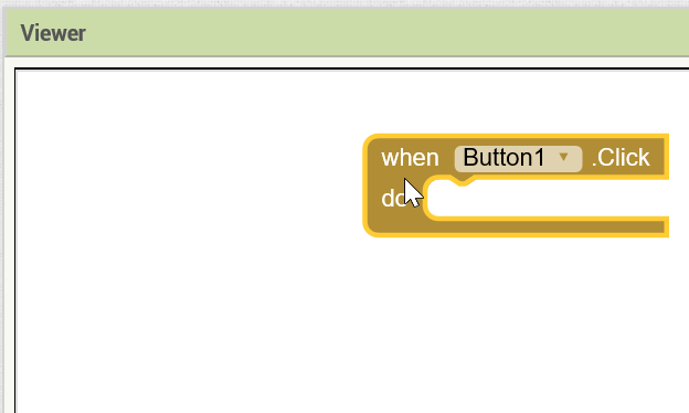 BiyoKatalog uygulaması Düğme Tetikleyicisi Bloğunun eklenmesi Kazandırmak istediğimiz ilk işlev Button1 e (Düğmeye) basıldığında Camera1 in çalışmaya