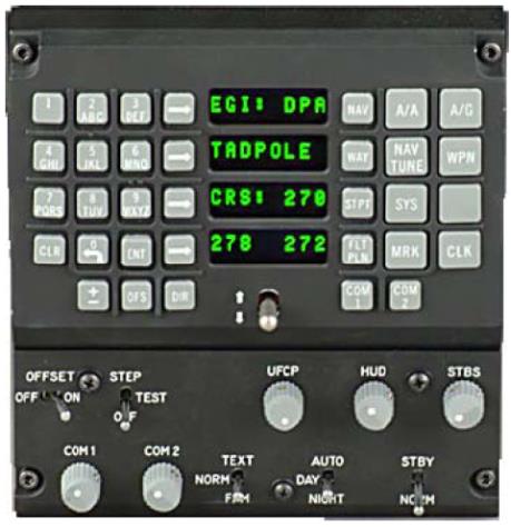 UFCP pilota bazı kontrol ve veri giriş yetenekleri sunan cihazdır.