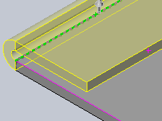 Resim 1.30: Büküm dışı Tip ve Boyut bölümünde Kapalı seçilirse kıvrım yüzeye yapışık olur. Kıvrımın uzunluğu için Uzunluk kısmına bir değer girilmelidir. Resim 1.