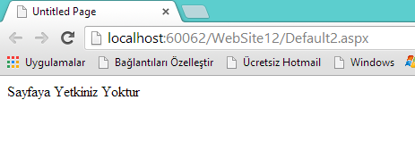 Default.aspx protected void Button1_Click(object sender, EventArgs e) string Kullanici = TextBox1.Text; string Sifre = TextBox2.