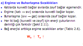 MALZEMELERİN İÇ YAPISI Atomlar arası