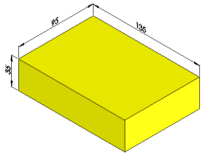 Üst kalıp plakası ham malzeme ölçüleri (Ç 1730) = 265x205x30 Şekil 2.
