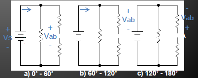 Üçüncü fazı oluşturmak için ise T5 ve T2 transistörlerine yine aynı ters kare dalgalar 240 derece faz kaydırılarak uygulanmıştır.
