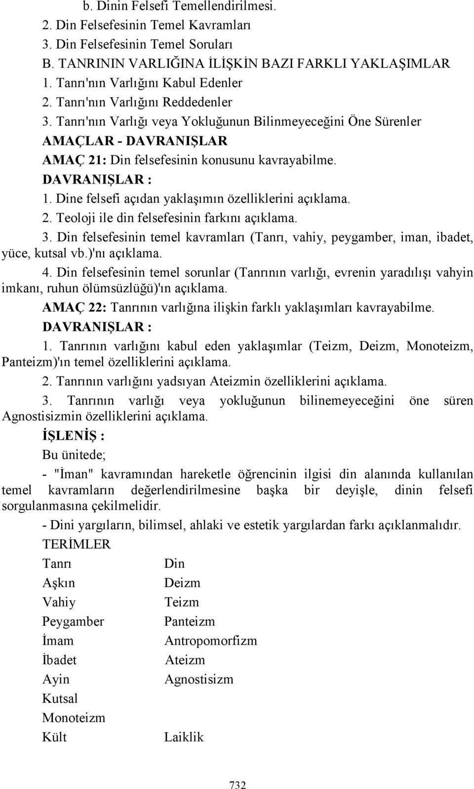 Tanrı'nın Varlığı veya Yokluğunun Bilinmeyeceğini Öne Sürenler AMAÇLAR - DAVRANIŞLAR AMAÇ 21: Din felsefesinin konusunu kavrayabilme. 1. Dine felsefi açıdan yaklaşımın özelliklerini 2.