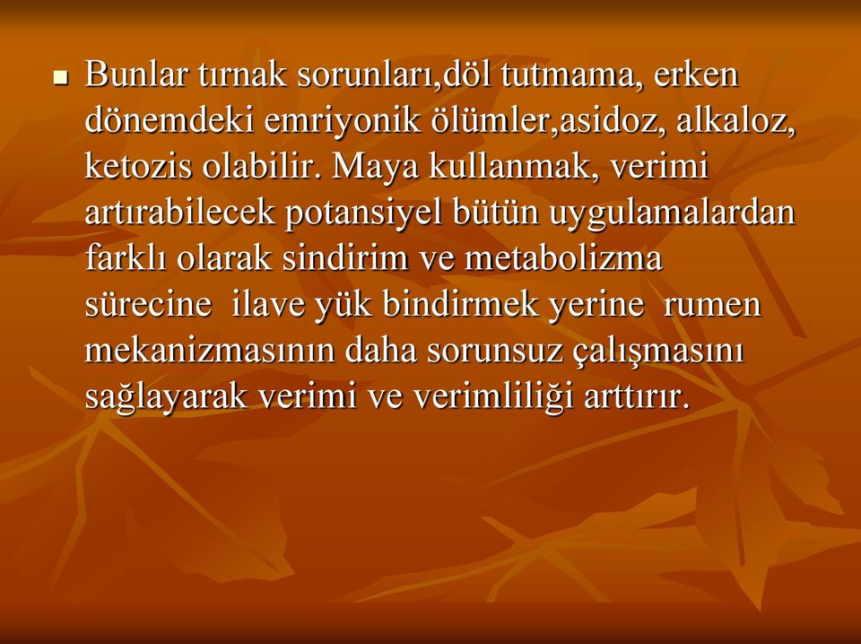 Maya kullanmak, verimi artırabilecek potansiyel bütün uygulamalardan farklı olarak