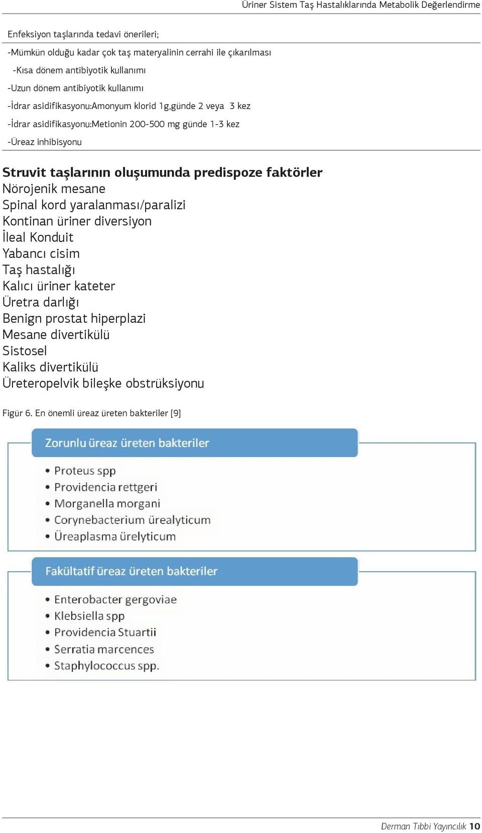 faktörler Nörojenik mesane Spinal kord yaralanması/paralizi Kontinan üriner diversiyon İleal Konduit Yabancı cisim Taş hastalığı Kalıcı üriner kateter Üretra darlığı Benign