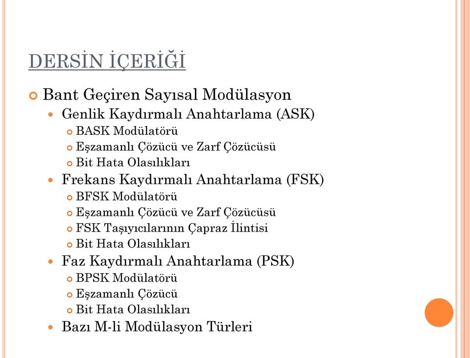 Modülatörü Eşzamanlı Çözücü ve Zarf Çözücüsü FSK Taşıyıcılarının Çapraz İlintisi Bit Hata Olasılıkları