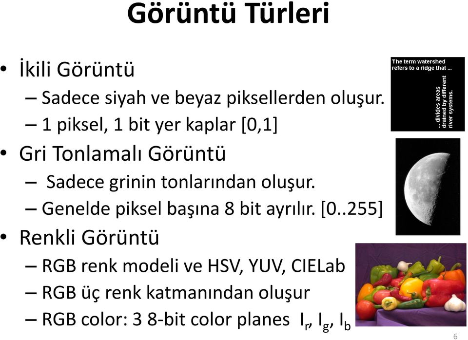 oluşur. Genelde piksel başına 8 bit ayrılır. [0.