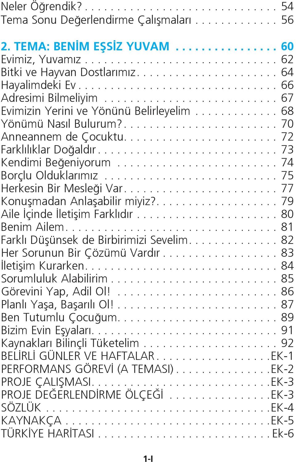 ..75 Herkesin Bir Mesleği Var....77 Konuşmadan Anlaşabilir miyiz?....79 Aile İçinde İletişim Farklıdır...80 Benim Ailem....81 Farklı Düşünsek de Birbirimizi Sevelim....82 Her Sorunun Bir Çözümü Vardır.