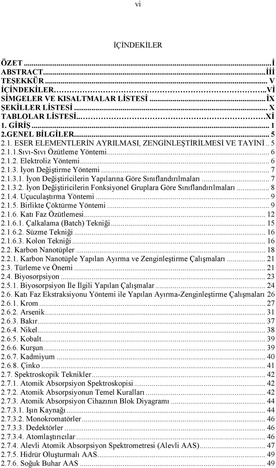 .. 7 2.1.3.1. Đyon Değiştiricilerin Yapılarına Göre Sınıflandırılmaları... 7 2.1.3.2. Đyon Değiştiricilerin Fonksiyonel Gruplara Göre Sınıflandırılmaları... 8 2.1.4. Uçuculaştırma Yöntemi... 9 2.1.5.