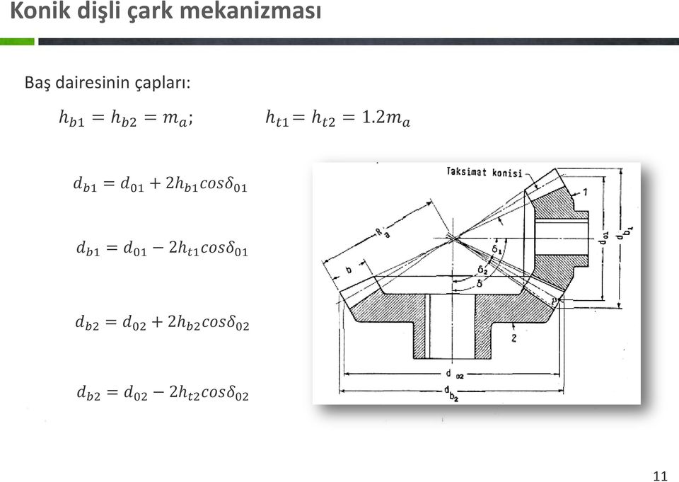 2m a d b1 = d 01 + 2h b1 cosδ 01 d b1 = d 01 2h t1