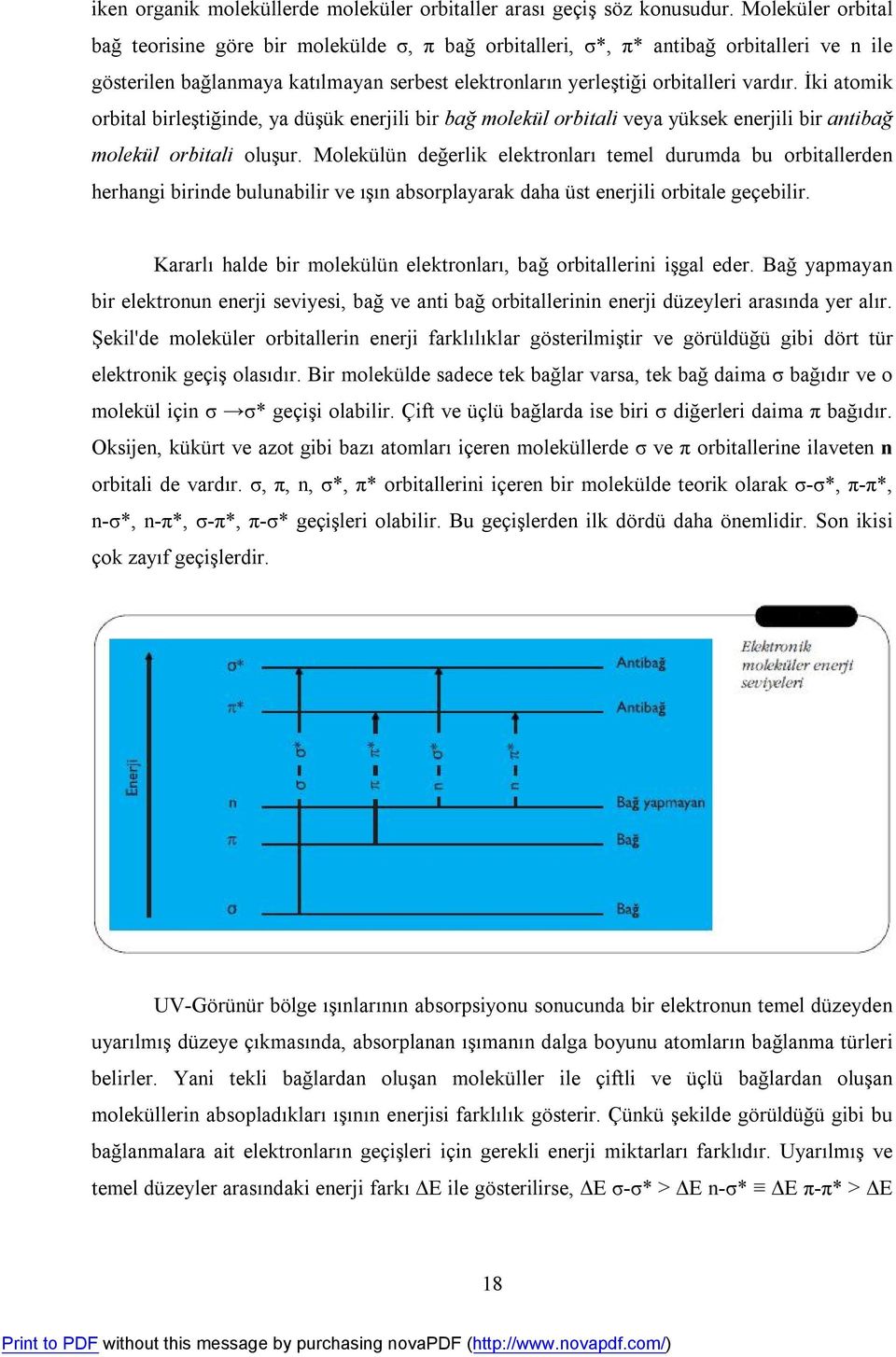 İki atomik orbital birleştiğinde, ya düşük enerjili bir bağ molekül orbitali veya yüksek enerjili bir antibağ molekül orbitali oluşur.